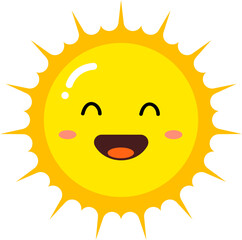 Sun cartoon character.