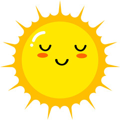 Sun cartoon character.