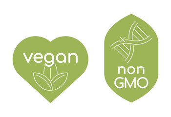 Hundred natural organic and GMO free labels