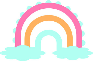 Fototapeta premium Colorful rainbow element background.