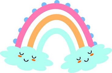 Colorful rainbow element background.