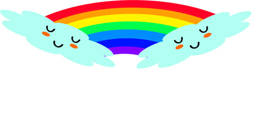 Colorful rainbow element background.