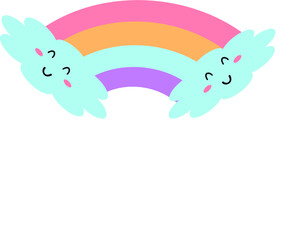 Colorful rainbow element background.