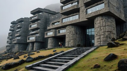 ruins of the old castle, ai generated