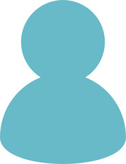 user icon on blue background