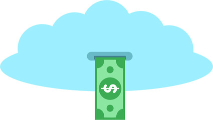 Cloud computing concept illustration design.