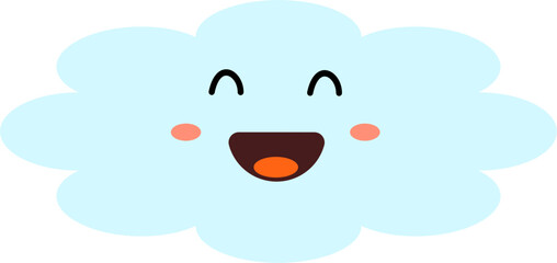 Cloud smile computing concept illustration design.