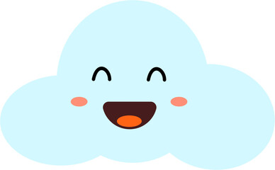 Cloud smile computing concept illustration design.