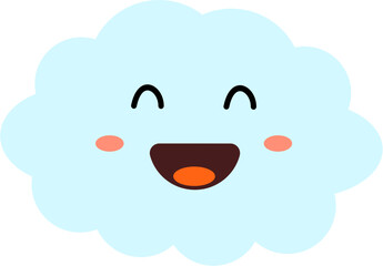 Cloud smile computing concept illustration design.