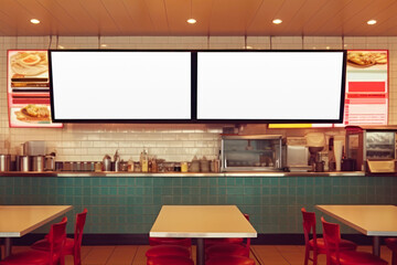 Digital menu screen png mockup, transparent design