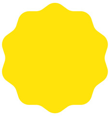 Yellow sun vector illustration.