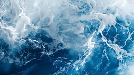 Obraz premium Sea waves top view background illustration generated by ai