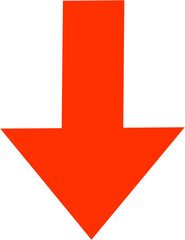 Red arrow on white background.