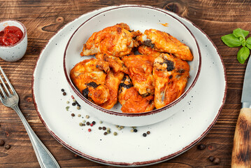 Roasted chicken wings