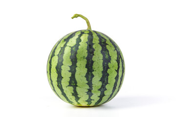 a watermelon half isolated on white background.