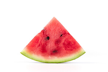 watermelon and watermelon slices isolated on white background.