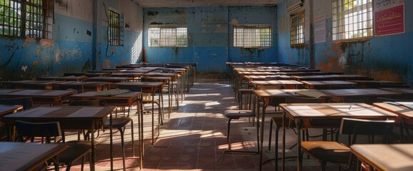 Fototapeta premium A Teacher In A High-Stakes Testing Center, Providing Strategies For Excelling In Competitive Exams