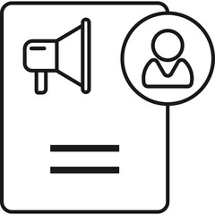 Job Hiring Line Icon