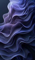 Obraz premium Abstract black and white gradient background with flowing, smoky blue waves and glowing particles