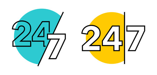 24 hours, 7 days - around-the-clock working time