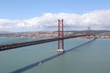 Ponte 25 de Abril with tagus river, lisbon portgual