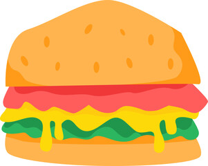 Illustration Of Hamburger Element