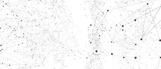 Abstract futuristic - technology with polygonal shapes on white background. Design digital technology concept.