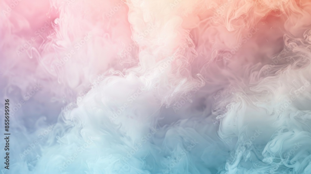 Wall mural Abstract pastel background with cloud like texture in a gradient surface Creative artistic wall covering