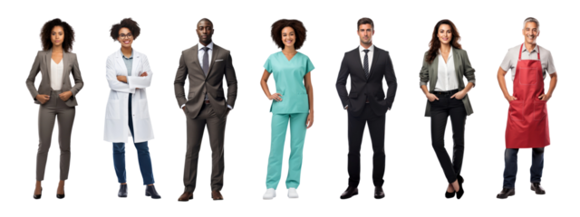 Adult, full body, people png element set on transparent background