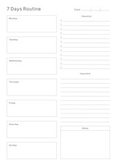 Study Planning Pages, Planner Sheets, Experience the efficiency and structure that the Study Planning Pages Collection brings to your academic life, Responsive with standard paper sizes A5, A4, A3,