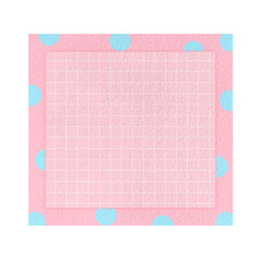 Cute Polka Dot Memo Paper illustration Cute Notepad illustration Blank Note illustration Note Paper Colored Sheet Template