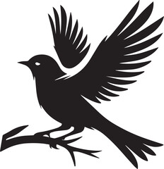 A bird silhouette vector art illustration