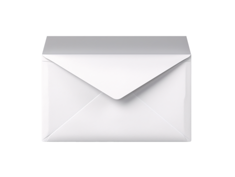 a white envelope with a flap