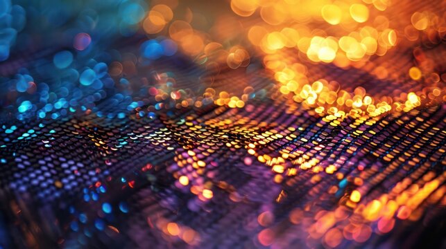 A colorful, abstract pattern with bright colors and a lot of dots - Powered by Adobe