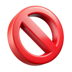 3d render of a sign not allowed