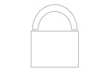 Simple Padlock Icon (2D Shape)