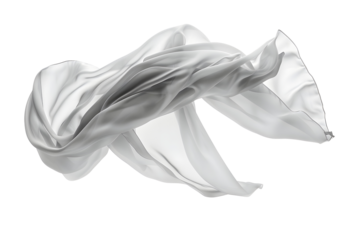 flowing silk grey fabric isolated png transparent background