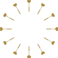 ハート/集中線/飾り/フレーム/イラスト/素材/ピンク