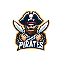 Awesome Pirates Mascot Logo Design