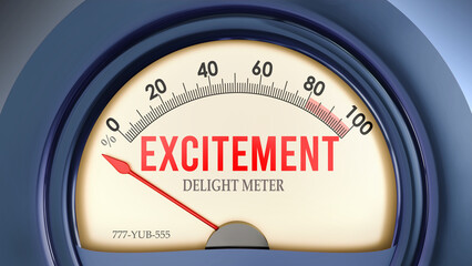 Excitement and Delight Meter that hits less than zero, showing an extremely low level of excitement, none of it, insufficient. Minimum value, below the norm. Lack of excitement. ,3d illustration