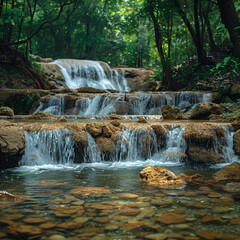 Obraz premium waterfall in the forest