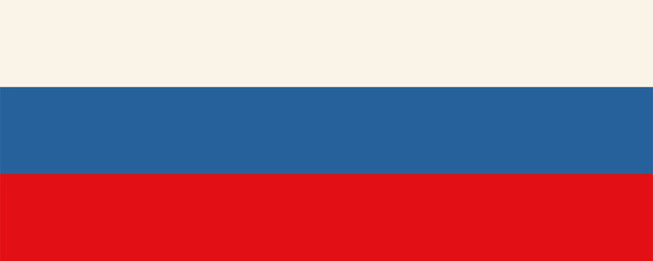 Naklejka premium Russian national flag design. Vector illustration.
