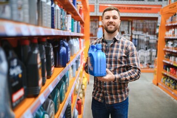 A customer at an auto parts store