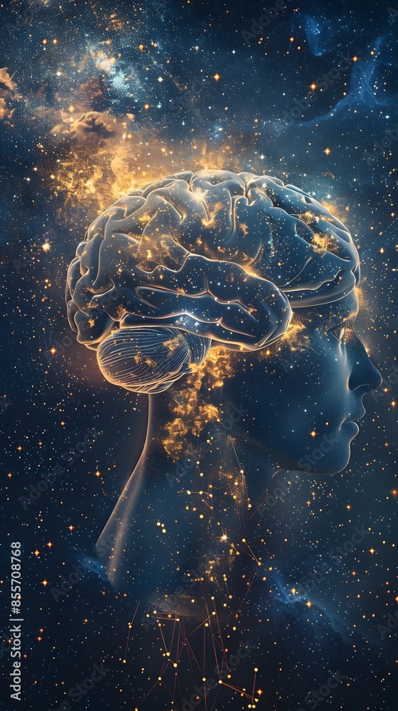 Wall mural cosmic brain visualizing the universe s vast intelligence