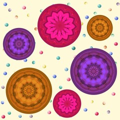seamless background with circles