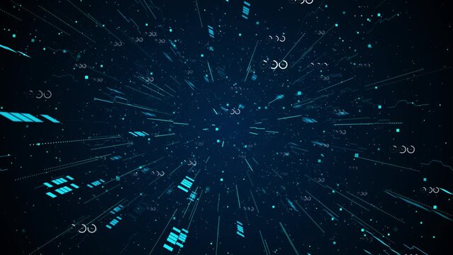 Deep wavy Cyber funnel futuristic speed tunnel. Sci-fi. Matrix technology Abstract 3D wireframe portal connections lines Data flow Network, Virtual Reality tunnel data network Artificial intelligence.