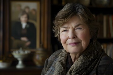 Thoughtful Writer Immersed in Historical Narratives and Reinterpreting the Past