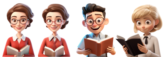3D reading character set