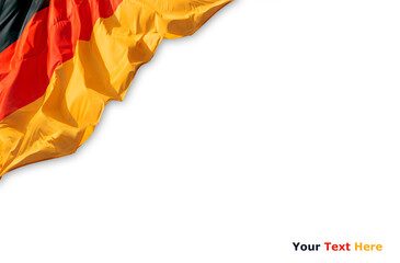 German flag with white blank space for your text