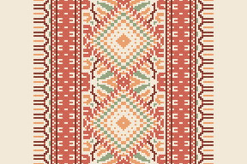 Carpet pattern Persian. Geometric ethnic oriental seamless pattern traditional Design for background. african pattern. rug , tile , wallpaper , Vector illustration. American